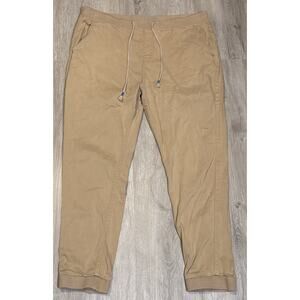 Mugsy Jogger Pants Mens XXL Size 36x30 Brown Vances Stretch Drawstrings